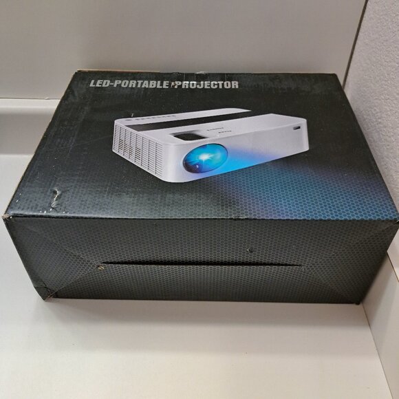 Projector 4K Support with WiFi & Bluetooth,1300ANSI Outdoor Projector Auto Focus - Picture 1 of 8